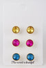 GEMSTONE STUDS -MULTI