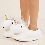 UNICORN SLIPPERS-WHITE