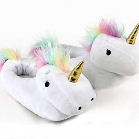 UNICORN SLIPPERS-WHITE